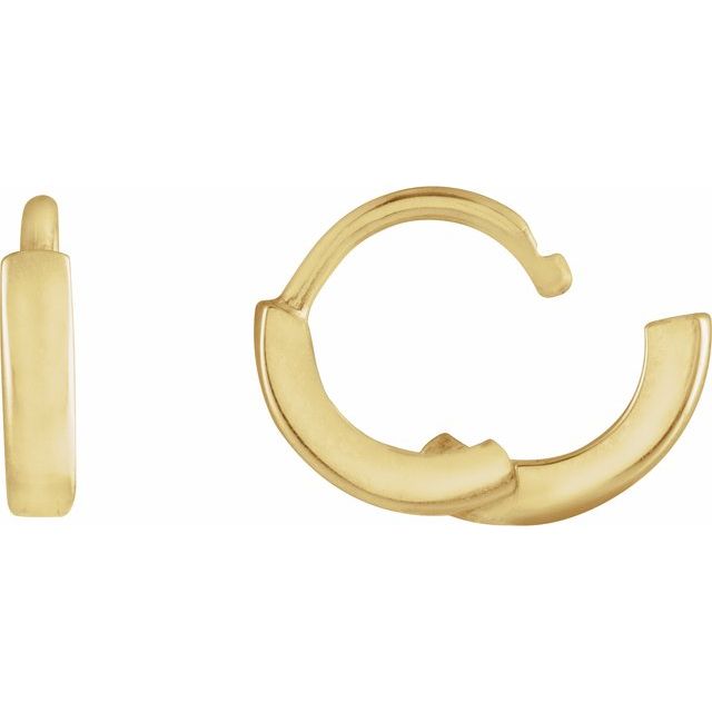 Thick Plain Gold Hoop