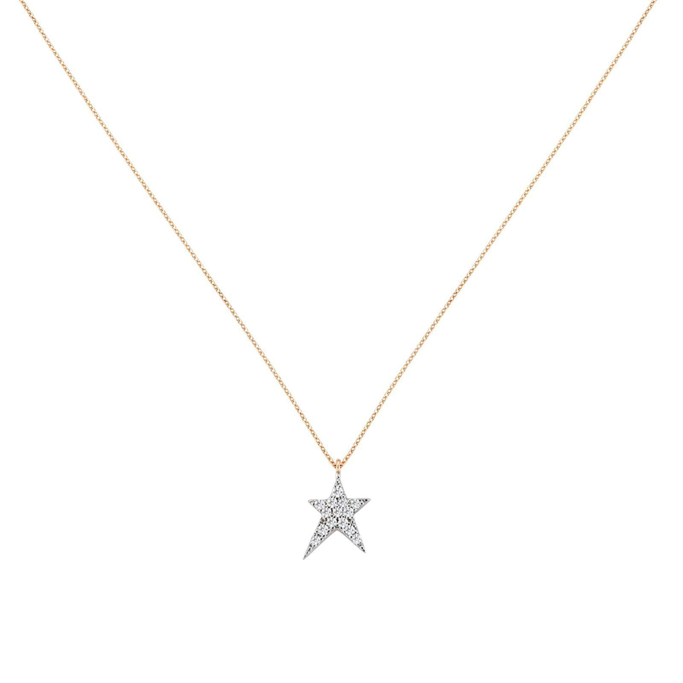 Maxi Pave Struck Star Necklace
