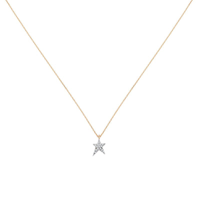 Mini Pave Struck Star Necklace