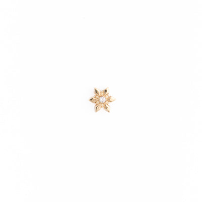 Snowflake with Gemstone Threadless Pin