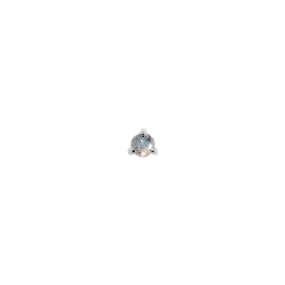 Solitaire - Aura - 3 Prong Labradorite Threadless Pin