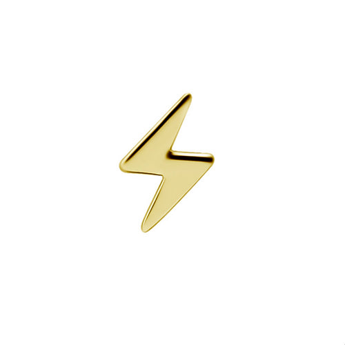 Lightning Flash Gold Threadless Pin