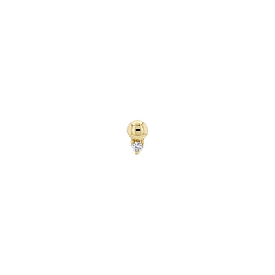 Pippa Diamond Gold Bead Threadless Pin