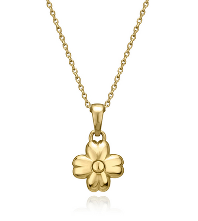 Solid Gold Icon Mini Charm Flower Necklace