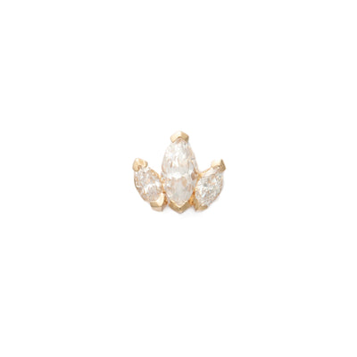 Marquise Cluster Threadless Pin