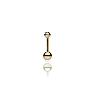 Gold Ball Curved Barbell