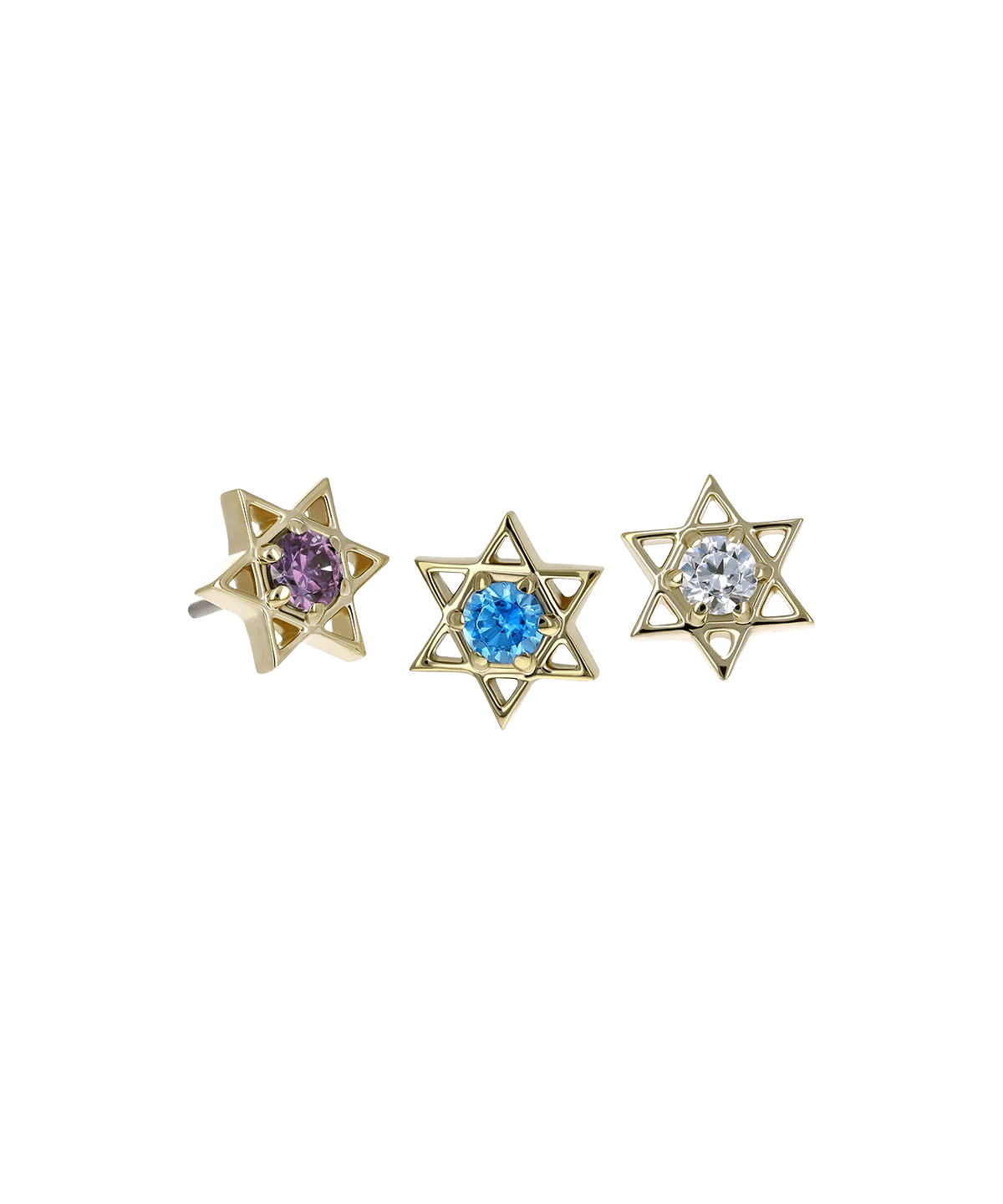 Star of David Gold Threadless Pin