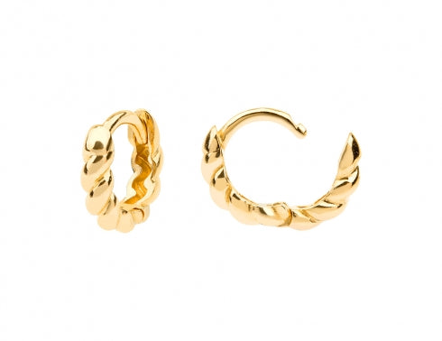 Thick Twisty Gold Hoop
