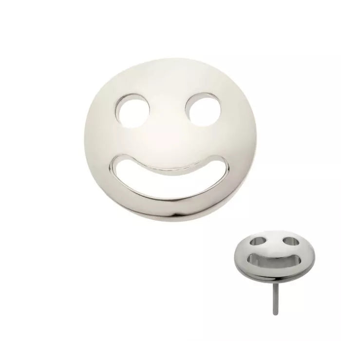 Smiley Titanium Threadless Pin