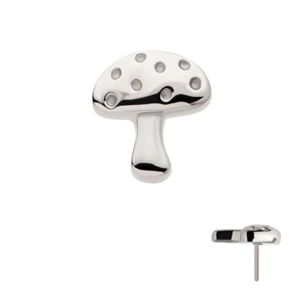 Mushroom Titanium Threadless Pin