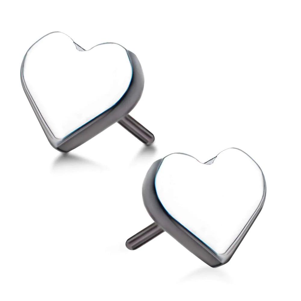 Heart Titanium Threadless Pin