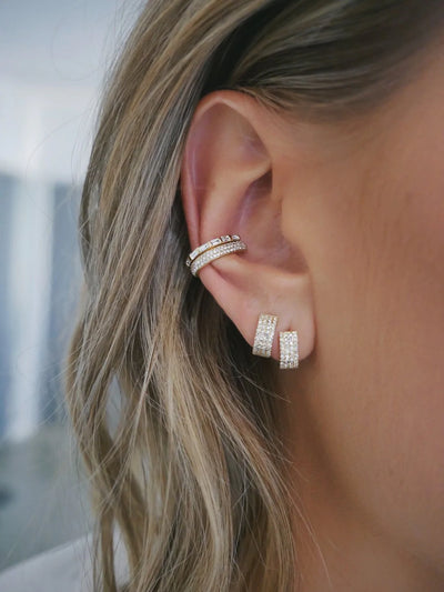 Diamond Jumbo Huggie Earring