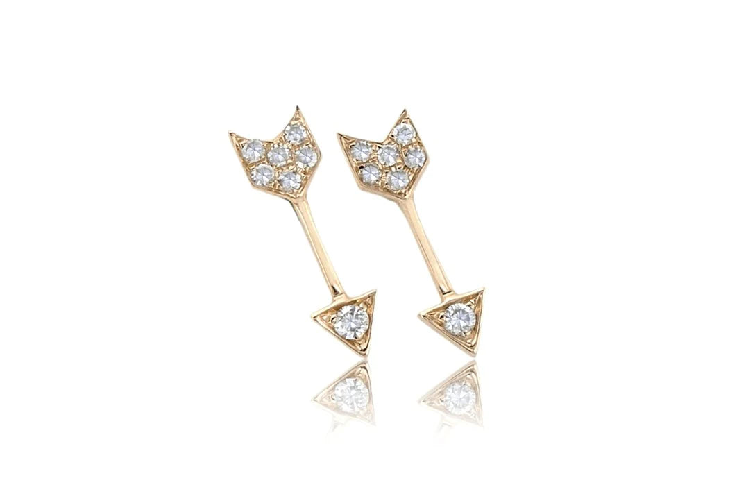 Diamond Mini Arrow Stud Earring