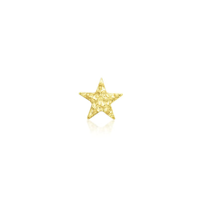 Hammered Star Threadless Pin