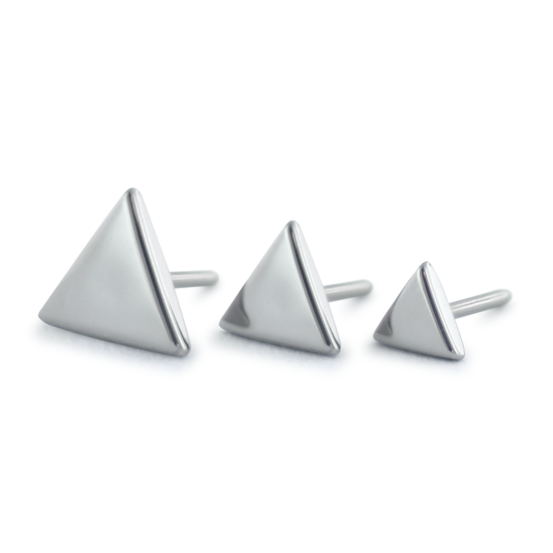 Titanium Triangle Threadless Pin