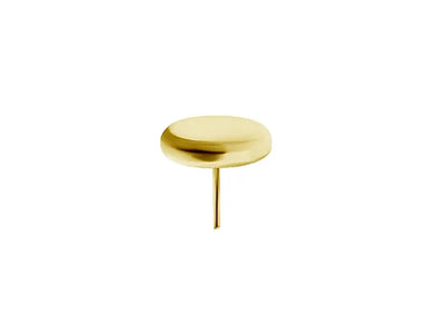Flat Disk Gold Threadless Pin