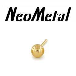 14k Gold Ball Threadless Pin