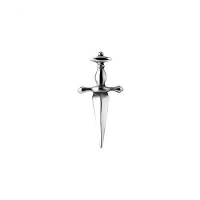 Medieval Dagger Titanium Threadless Pin